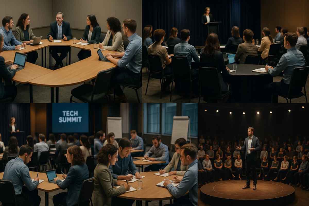 Best Seating Arrangements for Interactive Conferences